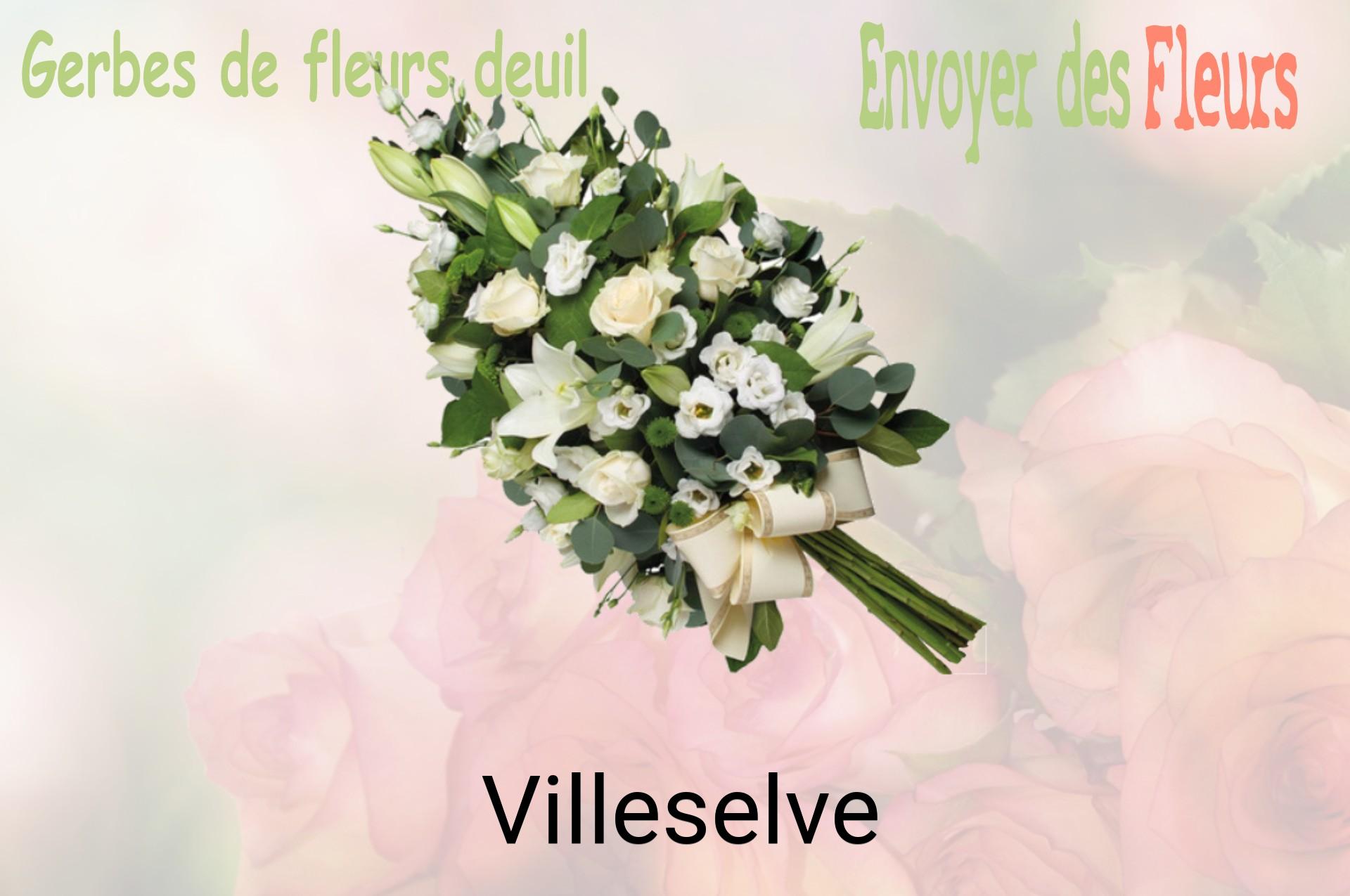 Gerbe de fleurs de deuil livrée à Villeselve